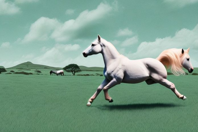 A connemara pony galloping through a rural landscape in pietermaritzburg