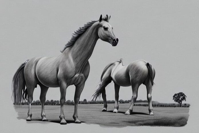 A kathiawari horse in a rural setting in standerton
