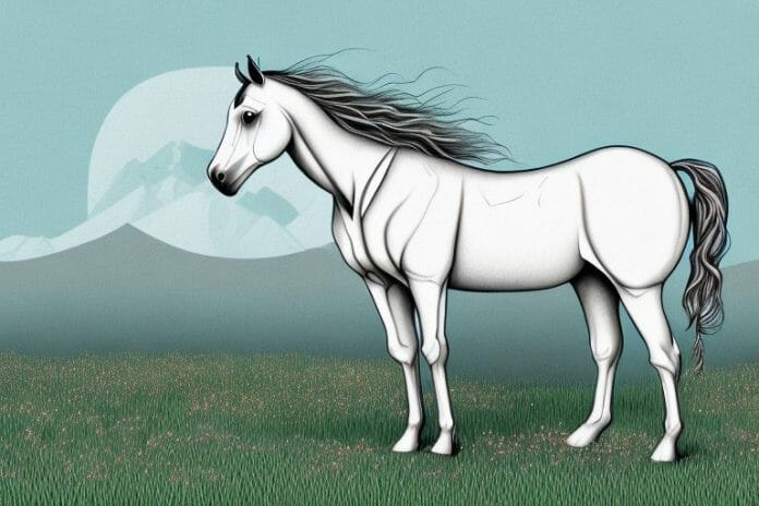 A kathiawari horse in a field in warrenton