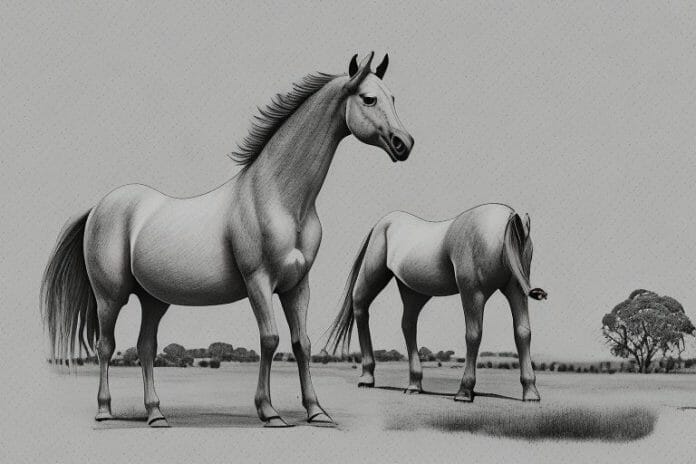 A kathiawari horse in a rural setting in somerset west