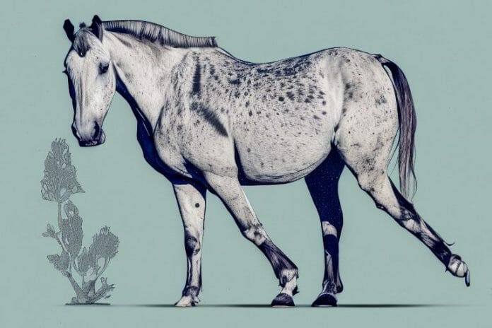A kathiawari horse in its natural environment in oudtshoorn