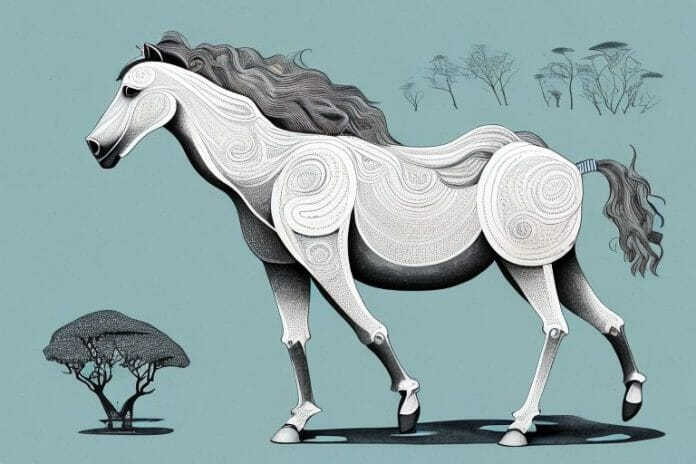A kathiawari horse in its natural habitat in simon's town