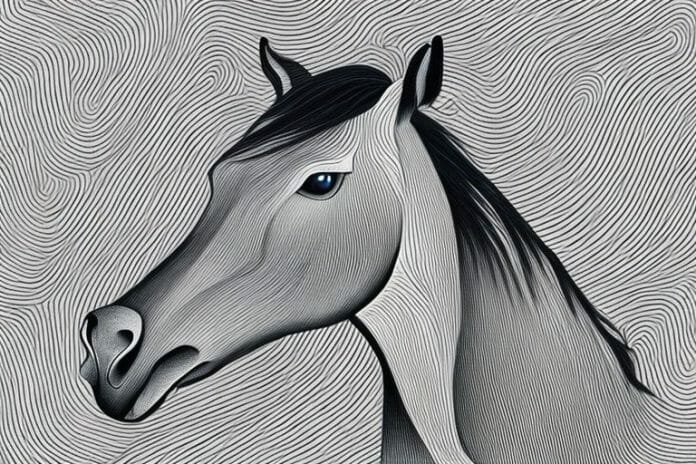 A horse in the black forest of johannesburg