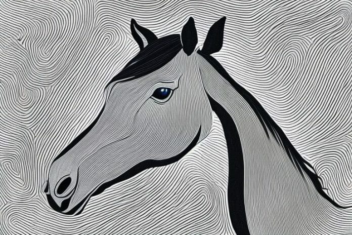 A horse in the black forest of witbank