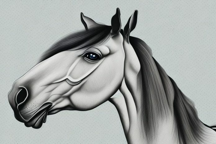 A horse in the black forest of oudtshoorn