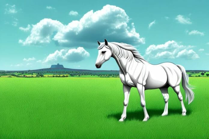 A horse in a grassy field in amanzimtoti