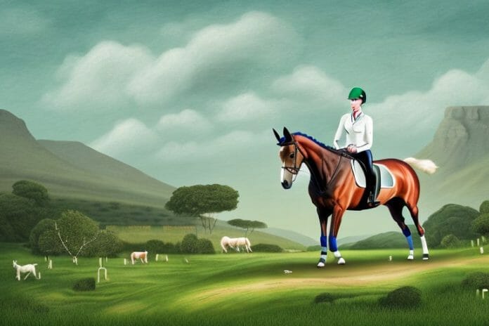 An irish sport horse in a rural landscape in umhlanga