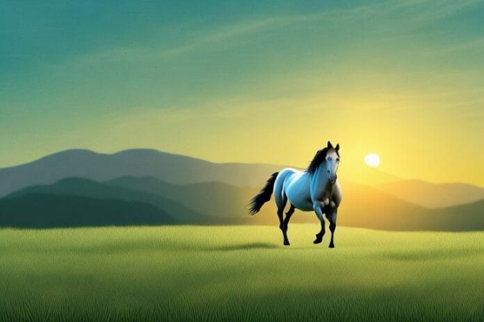 A horse in a field