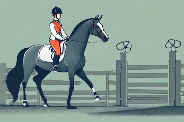 An irish sport horse in a rural setting in east london