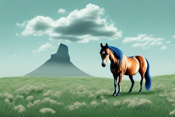 A horse in a field in mthatha