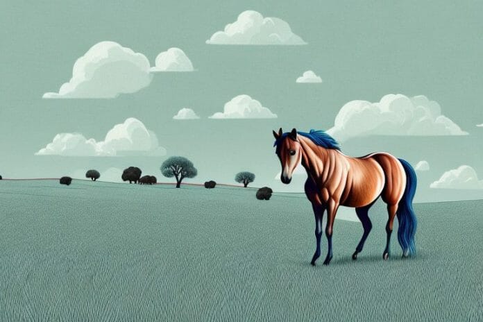 A horse in a field in aliwal north