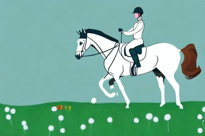 An irish sport horse in a field in bloemfontein