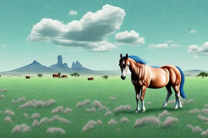 A horse in a field in ficksburg