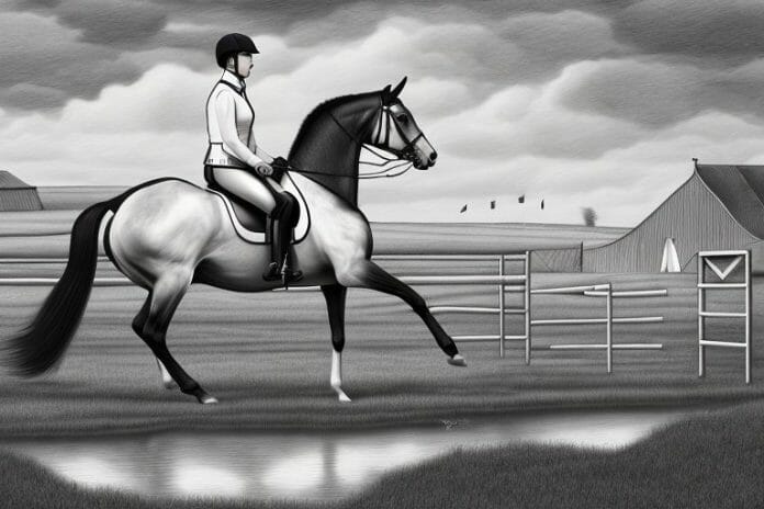 An irish sport horse in a rural setting in standerton