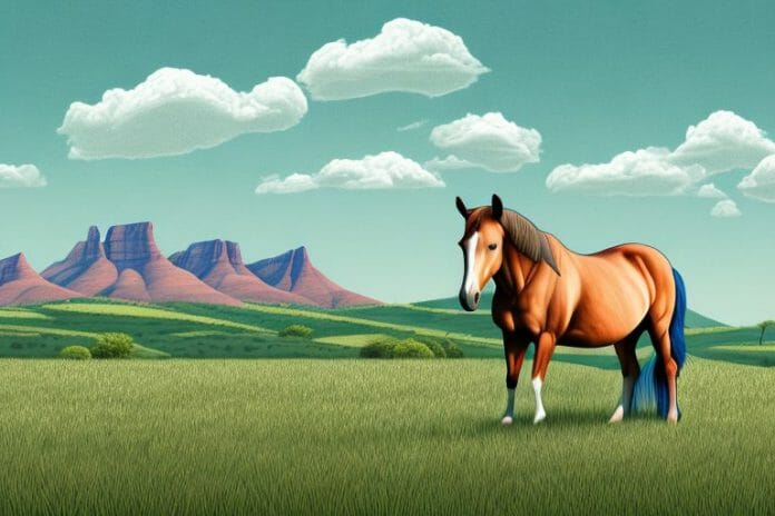 A horse in a field