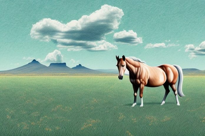 A horse in a field in kimberley