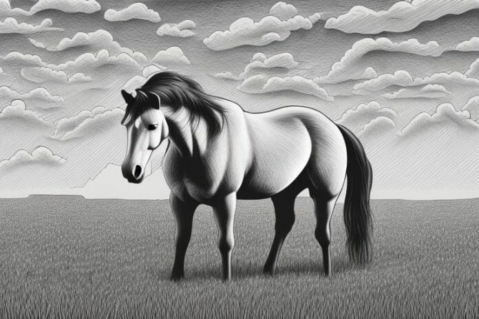 A horse in a field in upington