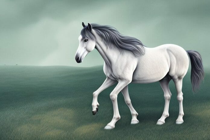 A horse in a rural landscape