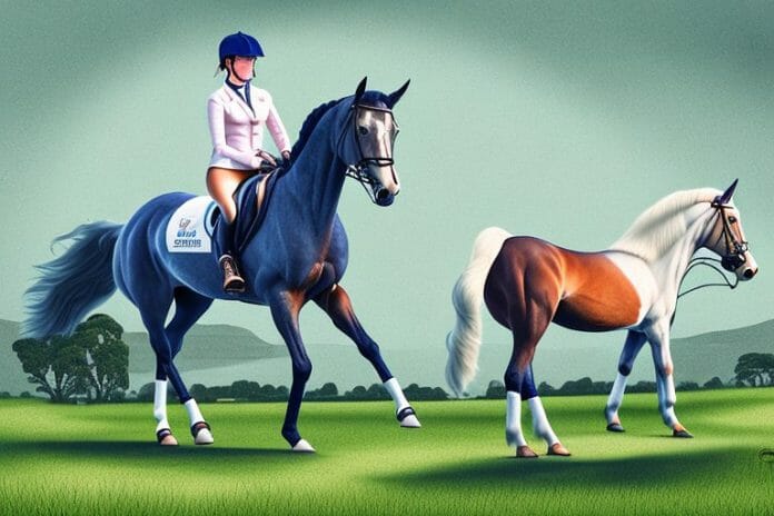 An irish sport horse in a rural setting in stilfontein