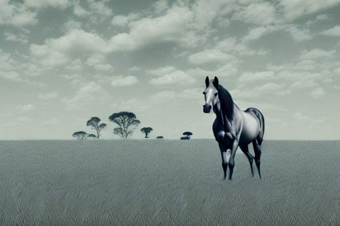 A horse in a field in lichtenburg