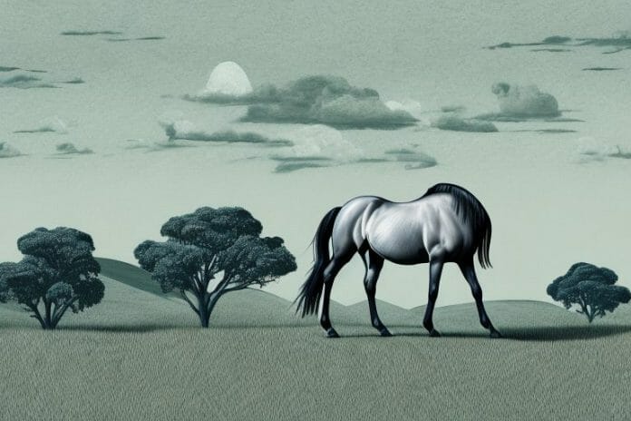 A horse in a rural south african landscape