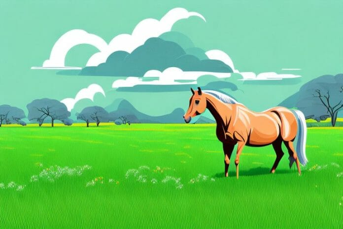 A horse in a lush green meadow in somerset west