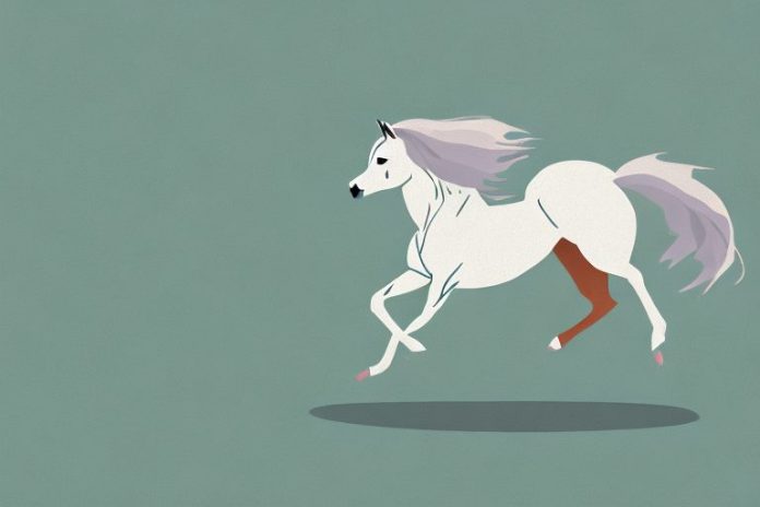 A connemara pony galloping through the countryside of grahamstown
