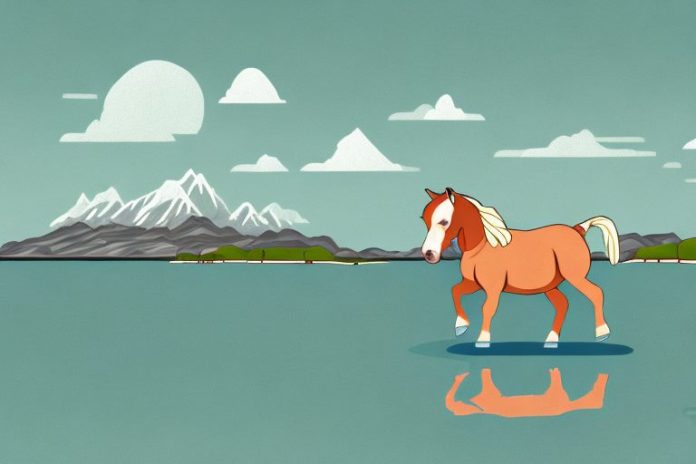 A connemara pony in a scenic landscape of port alfred