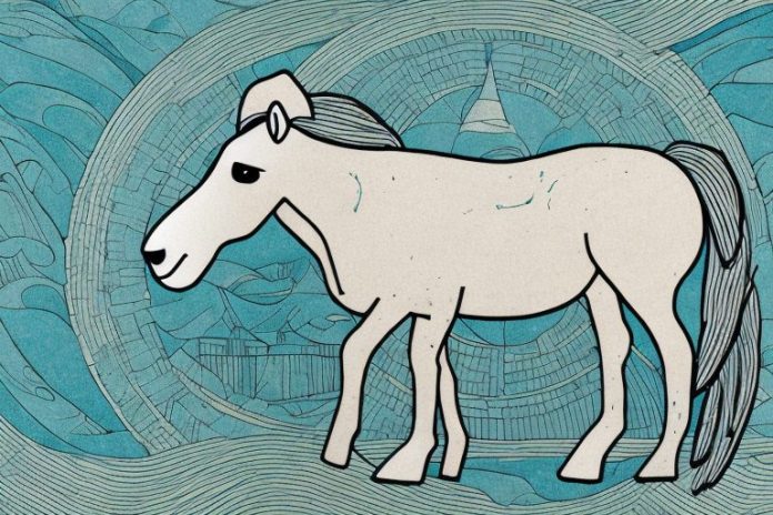 A connemara pony in a bethlehem landscape