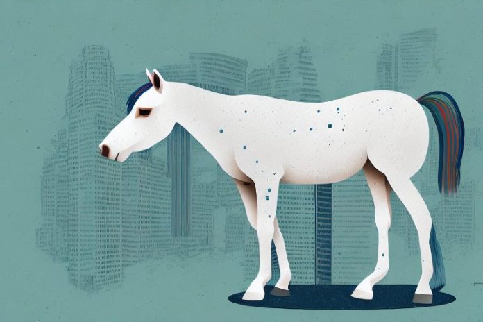 A connemara pony in a johannesburg landscape