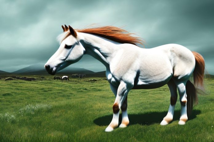 A connemara pony horse in a rural setting