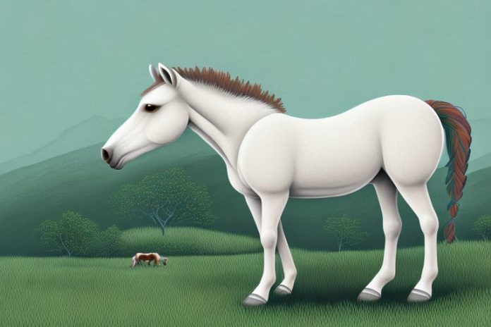 A connemara pony in a rural limpopo landscape