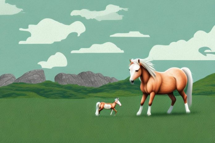 A connemara pony in a rural landscape in the north west