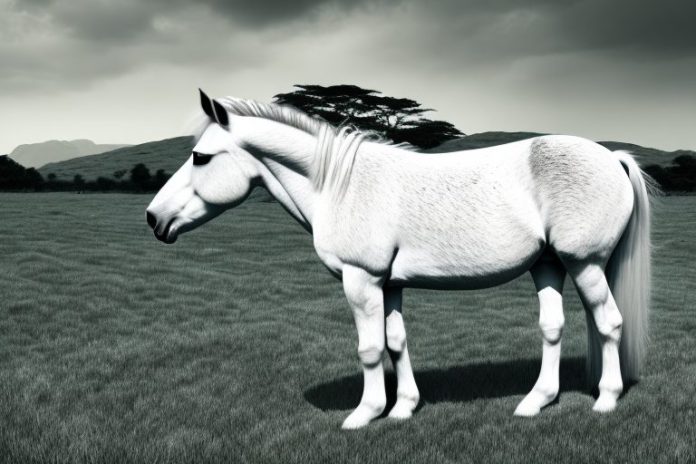 A connemara pony horse in a rural setting