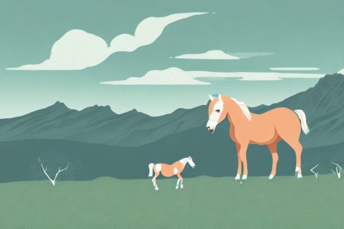 A connemara pony in a scenic landscape of hermanus