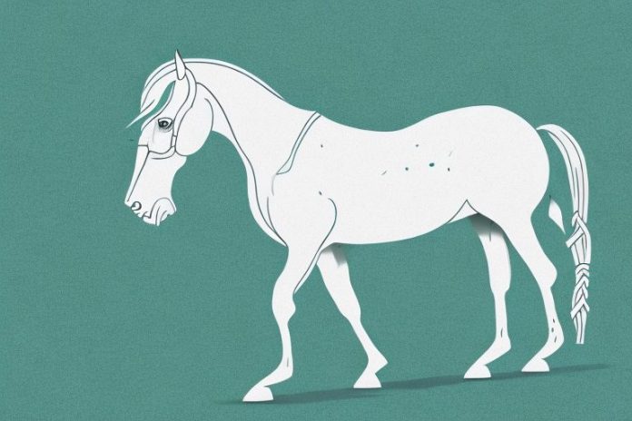 An irish draught horse in a free state landscape