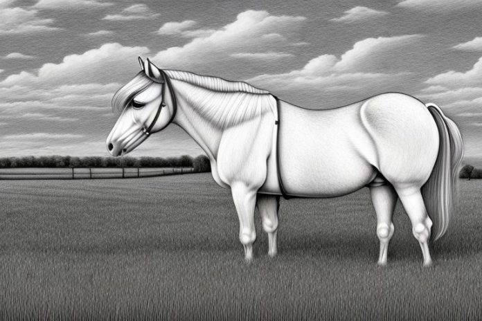 An irish draught horse in a field in louis trichardt