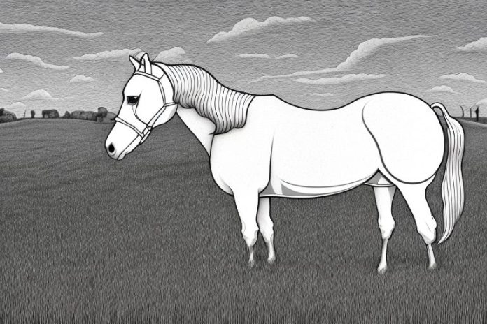An irish draught horse in a field in barberton