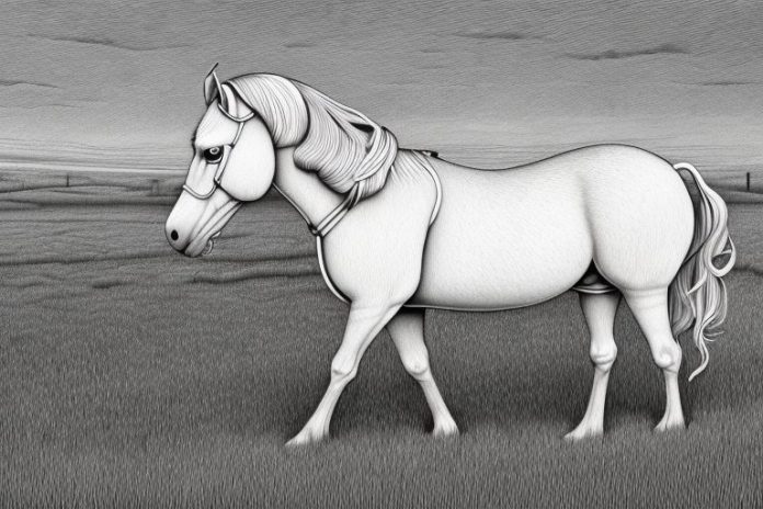 An irish draught horse in a field in klerksdorp