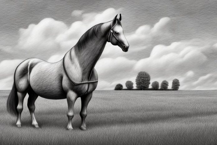 An irish draught horse in a field in somerset west