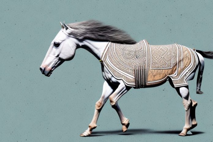 A marwari horse in a landscape of kwa zulu natal
