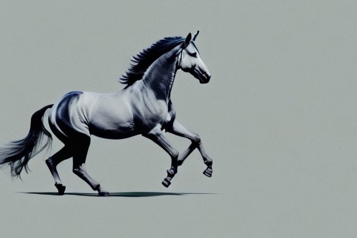 A marwari horse galloping through the east rand landscape
