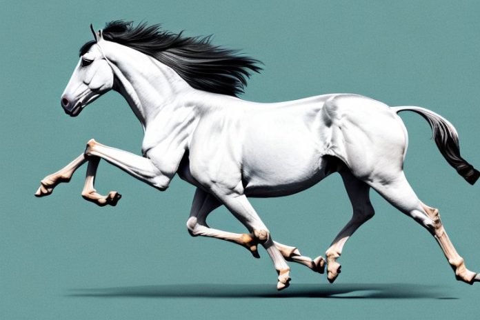 A marwari horse galloping in a field in centurion