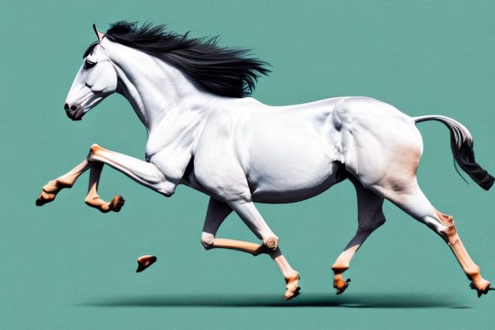 A marwari horse galloping through an open field in krugersdorp
