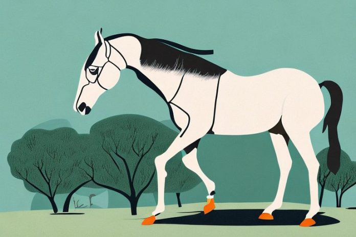 A marwari horse in a limpopo landscape