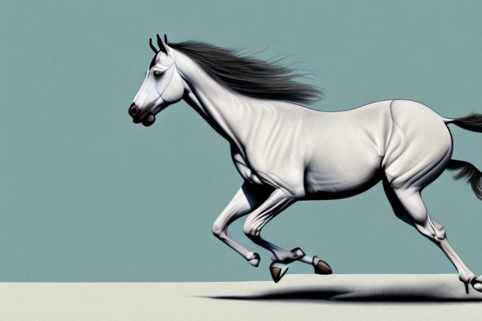 A marwari horse galloping through the mokopane landscape