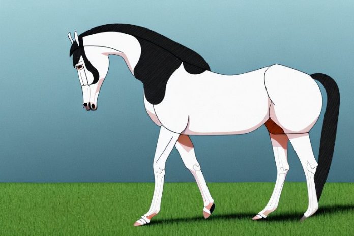 A marwari horse in a field in warrenton