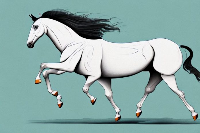 A marwari horse galloping through the mabopane landscape