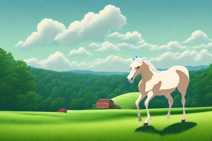 A cleveland bay horse in a rural setting