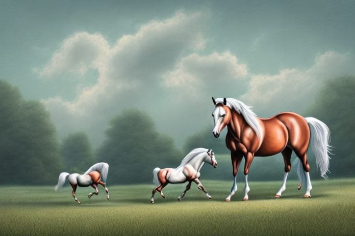 A cleveland bay horse in a rural setting